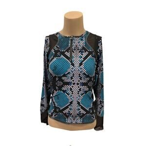 Lululemon Water: Sun Runner Swim top snake print with mesh size 4